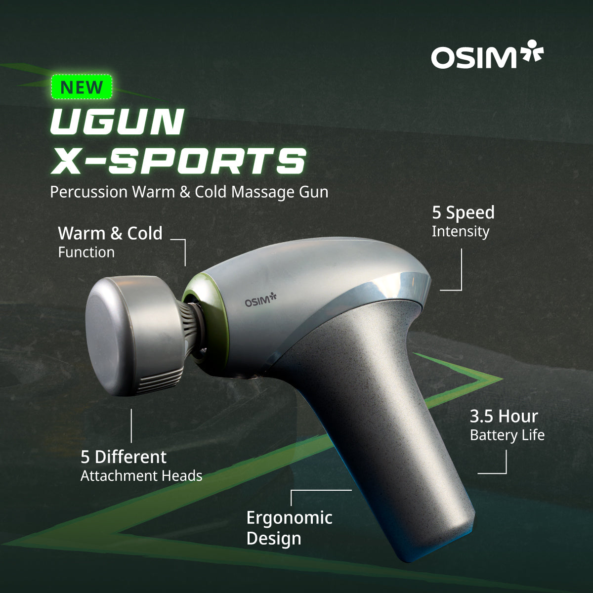 uGun X-Sport  | Massage Gun with Warm & Cold Technology