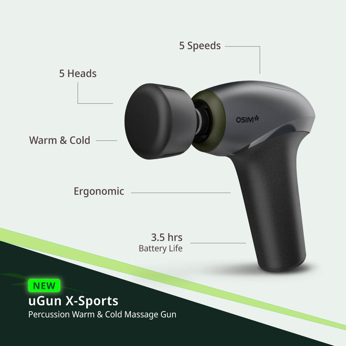 uGun X-Sport  | Massage Gun with Warm & Cold Technology